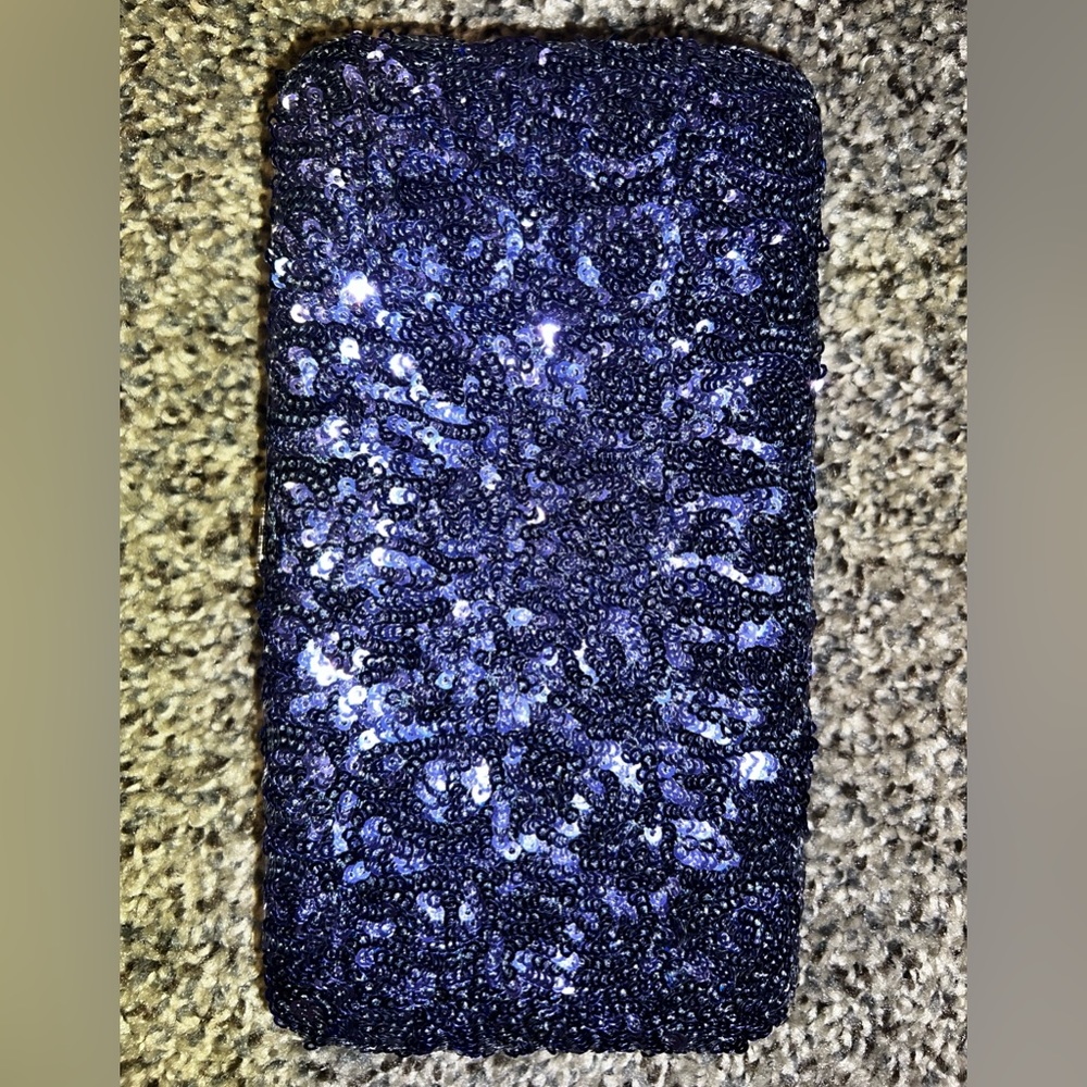 Sequin Blue Clutch